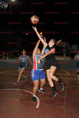 Mony Sánchez y María Tirado bajo el tablero.