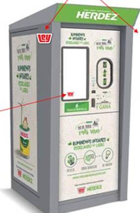 Máquina recicladora Herdez-Casa Ley.