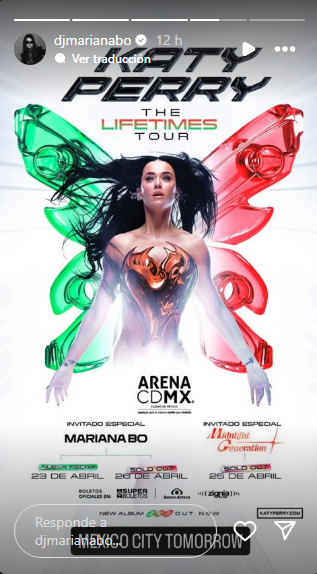 $!Abrirá DJ sinaloense Mariana Bo concierto de Katy Perry en Arena CDMX