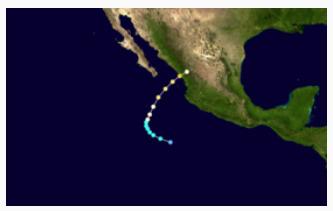 El huracán Pamela se acerca a Sinaloa y, como en 1975, tiene la misma ruta del poderoso ‘Olivia’