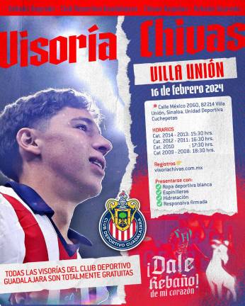 ¿Quieres formar parte de Chivas? El club hará visorías en Mazatlán