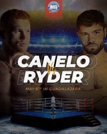 Se acerca el combate de Saúl “Canelo” Álvarez ante John Ryder.