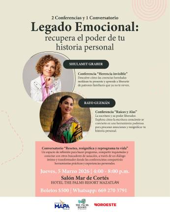 El evento con causa “Legado Emocional”, que es organizado por Fundación MAPA y que se efectuará el próximo 5 de marzo, tendrá como sede el Salón Mar de Cortés del Hotel The Palms Resort Mazatlán.
