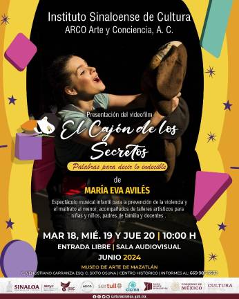 ‘El cajón de los secretos’ se presentará del martes 18 al jueves 20 de junio en Mazatlán.
