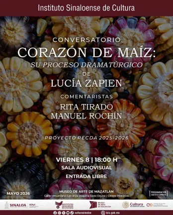 Lucía Zapien Osuna compartirá el proceso creativo de su obra teatral “Corazón de maíz”, que trata sobre el desplazamiento forzado en la sierra de Sinaloa.