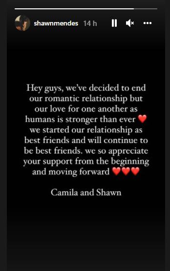 $!Camila Cabello y Shawn Mendes anuncian el final de su relación