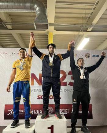 Ganan halteristas de la UAS 20 medallas en la Universiada 2023