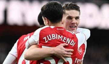 Martín Zubimendi abrió el marcador con un golazo y dedicó su celebración a Mikel Merino, lesionado y ausente en el Emirates.