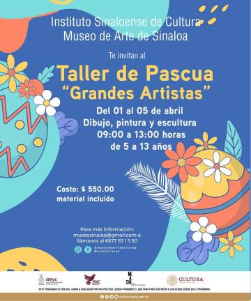 El Taller se llevará a cabo en el Museo de Arte de Sinaloa.