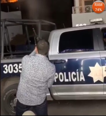 Video evidencia complicidad de policías en Culiacán con hombre que dispara por diversión