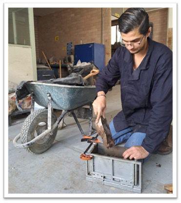 $!Desarrolla investigador de la UAS bloques de suelo y cemento para sustituir al ladrillo convencional