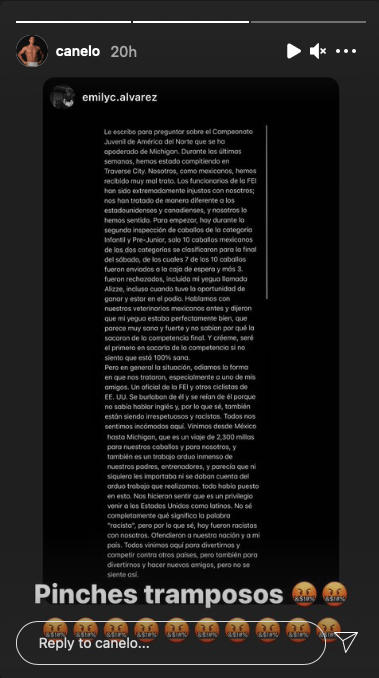 $!Emily Álvarez, hija del Canelo, denuncia racismo durante competencia en EU