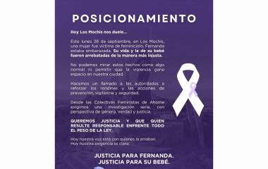 Colectivas feministas de Ahome exigen justicia por Fernanda, la mujer asesinada el lunes en Los Mochis.