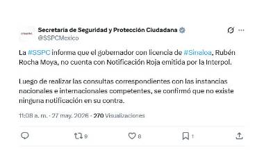Publicación de la SSPC sobre la Notificación Roja de Interpol.