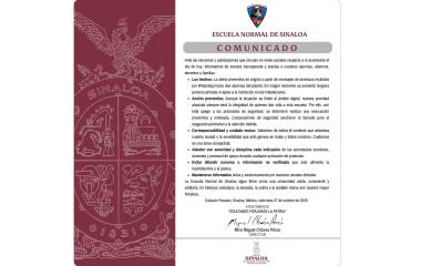 La Normal de Sinaloa informó que corporaciones de seguridad acudieron al llamado para realizar el resguardo perimetral y atender la situación.