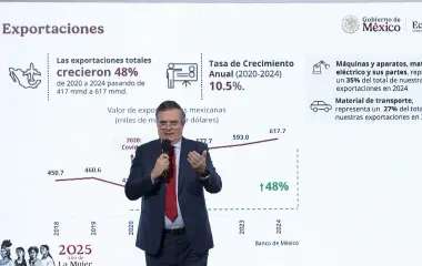 Marcelo Ebrard, Secretario de Economía, descarta que el T-MEC no vaya a seguir adelante.