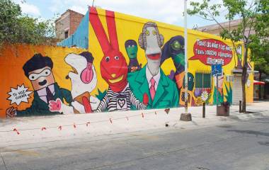 El mural ‘31 Minutos’ lleva un mensaje de paz al Centro Histórico de Culiacán.