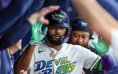 Junior Caminero se consolidó como figura de la ofensiva de los Rays.