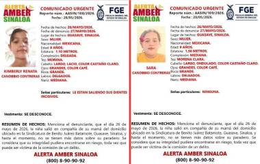 Las autoridades estatales difundieron las fichas de Alerta Amber para localizar a las menores.