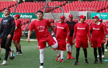 Jonatan Bernal fue la novedad en el campo de entrenamientos de Venados de Mazatlán, este martes.