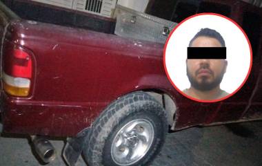 Omar Heriberto conducía camioneta robada desde hace más de 16 años; policías de Ahome lo detienen tras revisión de REPUVE.