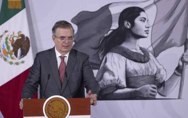 El Secretario de Economía, Marcelo Ebrard, explica la situación en que se encuentra la revisión del T-MEC.