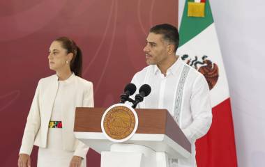 La Presidenta Claudia Sheinbaum Pardo considera prematuro y de “mucha grilla” el destape del PVEM de Omar García Harfuch.