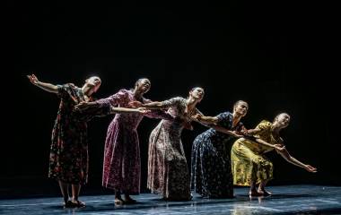 Bailarinas de la compañía francesa durante la presentación de “Maldonne” en Mazatlán.