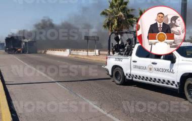 El sur de Sinaloa presentó bloqueos carreteros por varias horas tras operativos militares en Jalisco.