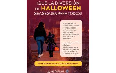 Emite SSPM recomendaciones para disfrutar de Halloween de manera segura en Mazatlán