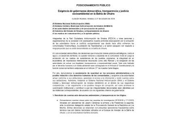 El pronunciamiento enfatiza la necesidad de respetar de manera irrestricta los derechos colectivos de las comunidades Yoreme-Mayo a su territorio, al agua y a una consulta previa, libre e informada.