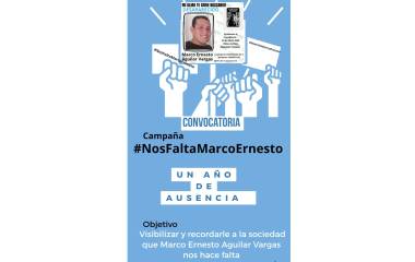 Familiares de Marco Ernesto Aguilar Vargas convocan a una campaña y brigada para mantener activa su búsqueda.