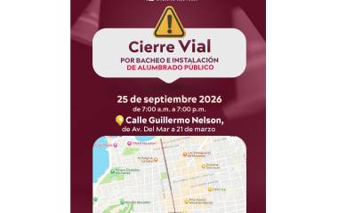 Se realizará el cierre temporal de circulación en la calle Guillermo Nelson, en la zona Centro, durante este viernes.