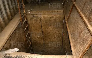 Un túnel utilizado para el huachicol fue asegurado en Santa Catarina, Nuevo León.