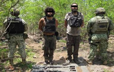 El Ejército detuvo a dos hombres en Escuinapa y desmantela tres camapamentos clandestinos.
