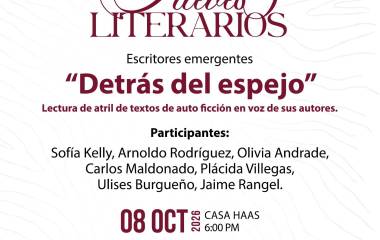 María Muñiz coordina la presentación “Detrás del Espejo”, dentro del programa Jueves Literario.