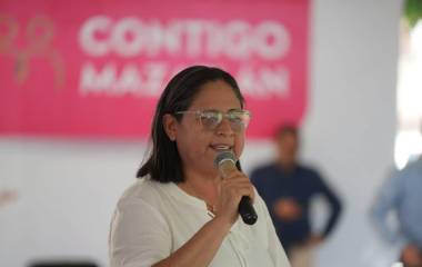 La Alcaldesa de Mazatlán, Minerva Osuna Zavala, prevé encabezar el Grito de Independencia.