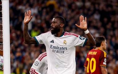 Antonio Rüdiger marca el gol del triunfo.