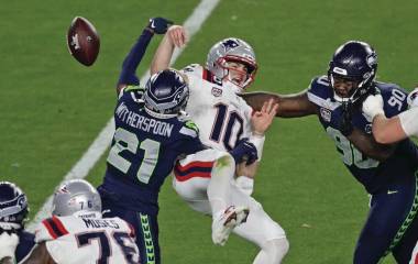 Drake Maye estuvo muy limitado en el Super Bowl, en el que fue capturado en seis ocasiones. y perdió el ovoide tres veces.