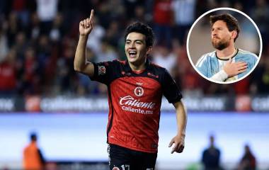 Gilberto Mora es distinguido por Messi.