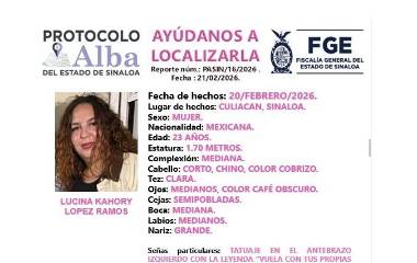 Lucina Kahory se encontraba en la colonia Ignacio Allende durante su última comunicación.