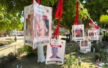 El colectivo espera que el Gobierno municipal respete el memorial y no retire las imágenes, plantas y adornos colocados en la jardinera.