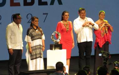 Josefina Rodríguez, Evelyn Salgado y Alejandro Armenta participaron en la clausura del Tianguis Turístico México 2026 en Acapulco.