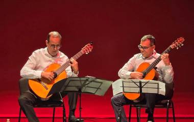 Erwin Rodríguez y Marco Vinicio Camacho, durante el recital.