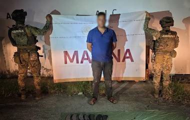 Personal de la Marina realizó la detención durante un recorrido de vigilancia terrestre como parte de la Operación Sable en Escuinapa.