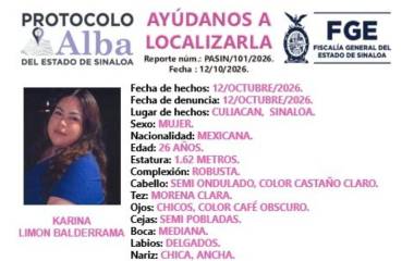 Autoridades activaron los protocolos de búsqueda para la localización de la joven desaparecida en Culiacán.