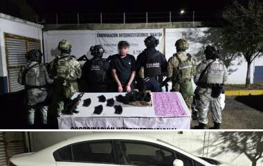 El material asegurado y el detenido quedaron a disposición de las autoridades correspondientes.