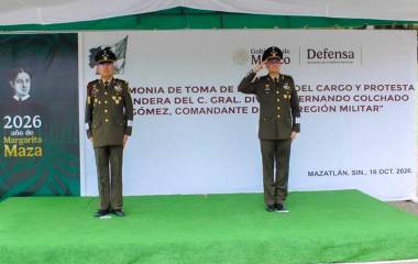 Fernando Colchado Gómez asume la III Región Militar en Mazatlán; el nombramiento se realizó el pasado 16 de octubre.