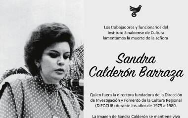 Sandra Calderón fue la primera directora de Difocur, hoy Instituto Sinaloense de Cultura.