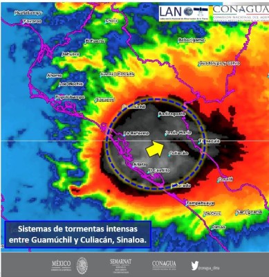 Alerta: Pronostica Conagua más lluvias fuertes para hoy en centro y norte de Sinaloa